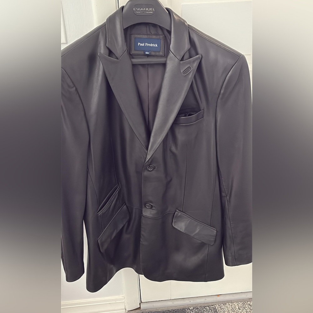 Paul Fredrick Charcoal Tuxedo Jacket